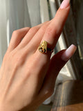 Antique 14K & Pearl Egyptian Revival Conversion Ring