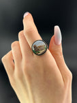 Antique 14K, Silver & Micro-Mosaic Colosseum Conversion Ring