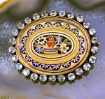 Antique Gold, Silver, Paste & Enamel Brooch