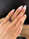 Antique Georgian 14K, Silver & Paste Ruby Conversion Ring