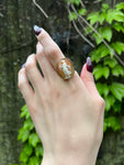 Antique 9K & Carved Shell Cameo Conversion Ring