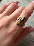14K & Tigers Eye Conversion Ring
