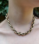 Antique 9K Gold Faceted Cable Chain