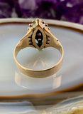 Antique 14K, Ruby, Seed Pearl & Paste Ring