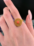 Antique 14K & Coral Ring