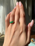 Vintage 18K & Jade Ring