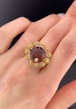 Antique 14K, 12K & Citrine Daisy Conversion Ring