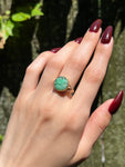 Antique 14K & Carved Jade Ring