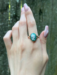 Antique 12K & Cameo Athena Ring