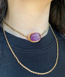 Antique 14K & Carved Amethyst Brooch/Pendant