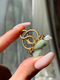 Antique French 18K & Jade Parrot & Snake Fob