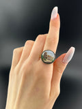 Antique 14K, Silver & Micro-Mosaic Colosseum Conversion Ring