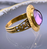 Antique 9K, 14K & Amethyst Conversion Ring