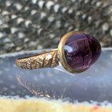 Antique 14K & Amethyst Conversion Ring