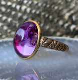 Antique 14K & Amethyst Conversion Ring