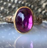 Antique 14K & Amethyst Conversion Ring