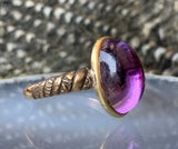 Antique 14K & Amethyst Conversion Ring
