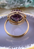 Antique 14K, 9K, Amethyst & Seed Pearl Conversion Ring