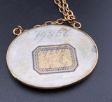 Modified Antique 14K & Hand Painted Enamel Putto Necklace