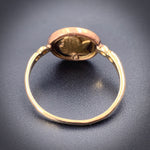Antique 15K, 14K & Hand Painted Enamel Cherub Conversion Ring