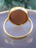 Antique 14K & Carved Cameo Cherub Conversion Ring