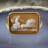 Antique 14K & Carved Shell Cameo Apollo Conversion Ring