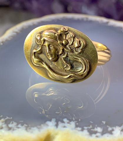 Antique Art Nouveau 14K Conversion Ring