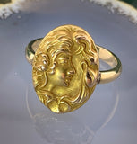 Antique Art Nouveau 14K & 10K Conversion Ring