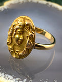 Antique Art Nouveau 14K & 10K Conversion Ring