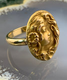 Antique Art Nouveau 14K & 10K Conversion Ring