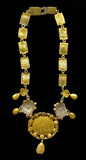 Antique Viennese Vermeil, Emerald, Opal & Tourmaline & paste Necklace & Earrings Set