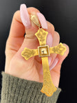 Antique Etruscan Revival Cross Pendant