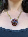 Antique 9K & Bohemian Garnet Brooch/Pendant
