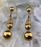 Antique English 9K Bauble Earrings