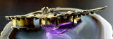 Antique Eastern European Silver & Amethyst Heart Brooch