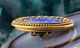 Antique French 18K Hand Painted Enamel Brooch
