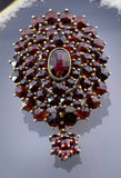 Antique 9K & Bohemian Garnet Brooch/Pendant