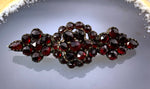 Antique Silver & Bohemian Garnet Bar Pin/Brooch