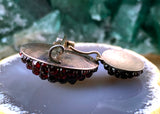 Antique 10K & Bohemian Garnet Drop Brooch