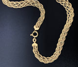 Modern 14K Gold Fancy Double Wheat Link Chain