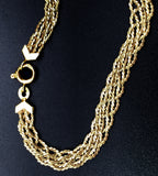 Modern 14K Gold Fancy Double Wheat Link Chain