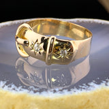 Antique 18K & Diamond Buckle Ring