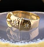 Antique 18K & Diamond Buckle Ring