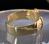 Antique 18K & Diamond Buckle Ring