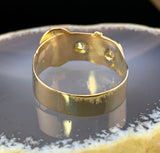 Antique 18K & Diamond Buckle Ring