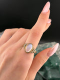 SOLD Antique 18K, 14K & Moonstone Conversion Ring
