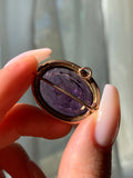 Antique 14K & Carved Amethyst Brooch/Pendant