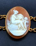 Antique 14K Carved Shell Mythological Cameo Bracelet