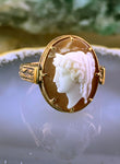 Antique 18K, 14K & Carved Cameo Conversion Ring