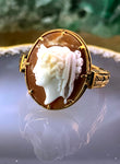 Antique 18K, 14K & Carved Cameo Conversion Ring